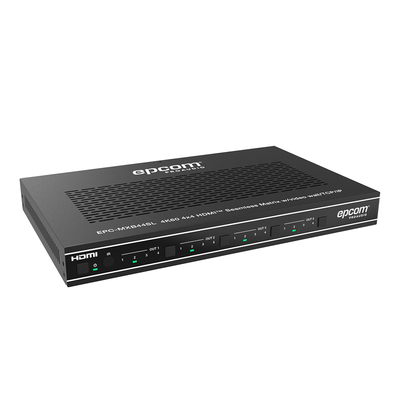 Matriz HDMI 4×4 | Video Wall | Seamless Switch | 10 Modos de Visualización | 4K@60Hz 4:4:4 | HDMI 2.0b y HDCP 2.2 | Control vía Web, IR, RS-232 y TCP/IP