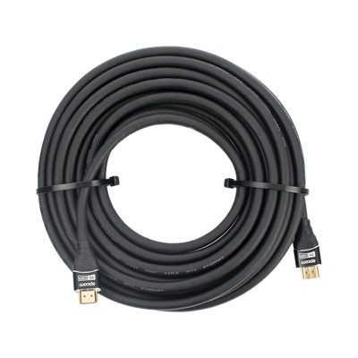 Cable HDMI de 10m | Alta Definición | Longitud | Version 2.0 | Alta velocidad 18Gbps | 4K@60Hz | Conectores Chapados en Oro | Tipo Redondo