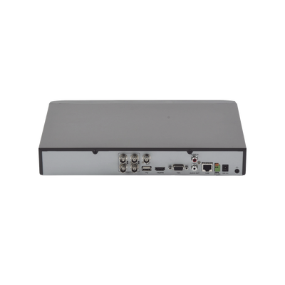 DVR 4 Canales TurboHD + 2 Canales IP / 5 Megapixel Lite- 3K Lite / Acusense (Evista falsas alarmas) / Audio por Coaxitron / Bahía de Disco Duro / Salida de Video en Full HD
