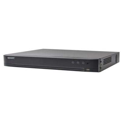 DVR 4 Megapixel Lite / 8 Canales TURBOHD + 4 Canales IP / 1 Bahía de Disco Duro / 8 Canales de Audio / Vídeoanálisis
