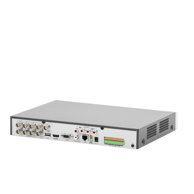 DVR 8 Canales 4K TurboHD + 8 Canales IP/ 8 Megapixel / Acusense / Audio por Coaxitron/ 1 Bahía de Disco Duro / 4 canales de audio / 8 Entradas de Alarma / 4 Salida de Alarma / H.265+