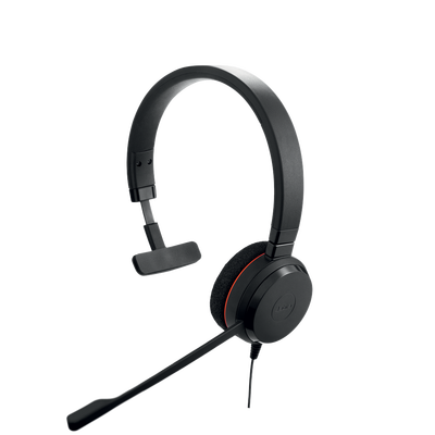 Jabra Evolve 20 Mono con conexión USB, micrófono con cancelación de ruido de última generación, configuración Plug and Play, Certificación Microsoft Teams (4993-823-109)