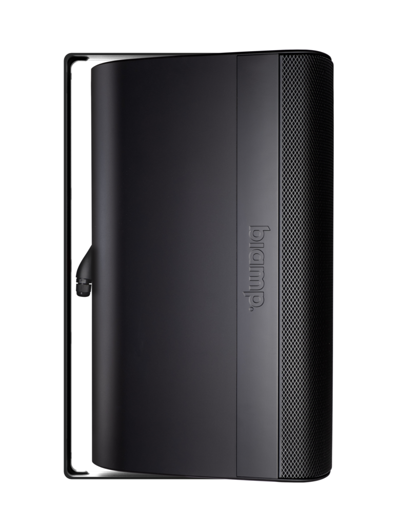 BIAMP Desono EX-S10SUB-UB-B subwoofer de 10 pulgadas, para montaje en superficie, para interiores y exteriores, color negro; funcionamiento a 8 ohmios, incluye soporte, 300W continuos, 1200W pico