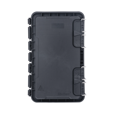 Caja de Distribución de Fibra Óptica, Hasta 96 Empalmes, Exterior IP65, Color Negro