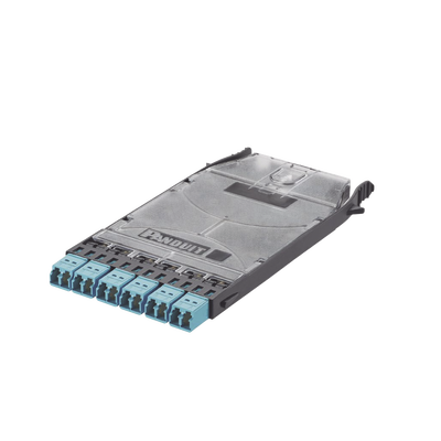 Cassette HD Flex™ Con 6 Puertos LC Duplex (12 Fibras), Para Fibra Multimodo OM3, Color Azul