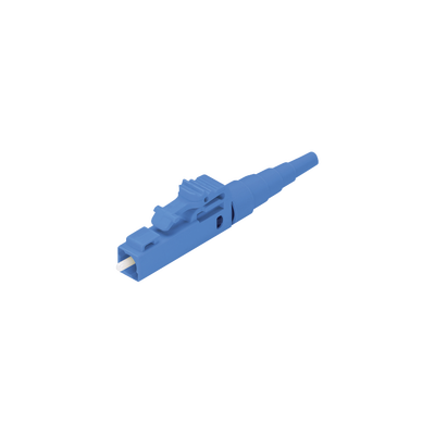 Conector de Fibra Óptica Monomodo OS2 9/125, LC Simplex, Pulido en Campo, Color Azul