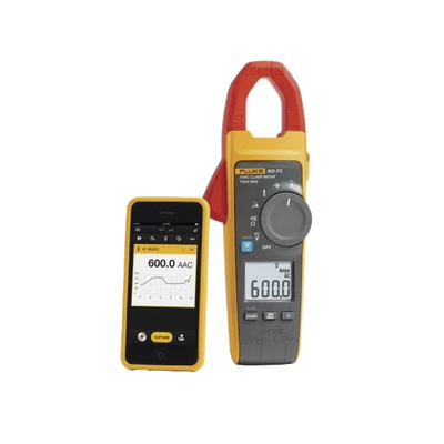 Amperímetro de Gancho RMS 600A Temp MA Capacitancia FlukeConnect