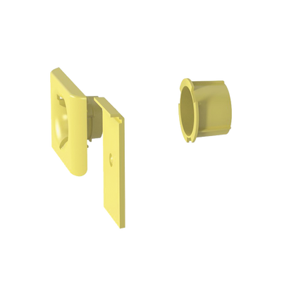 Accesorio de Salida a Tubo De 1.5 in (38 mm), Para Canaletas FiberRunner 4X4, 6X4, o 12X4, Color Amarillo