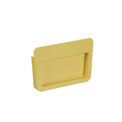 Tapa Final Para Canaletas FiberRunner™ 6x4, de Instalación a Presión, Color Amarillo