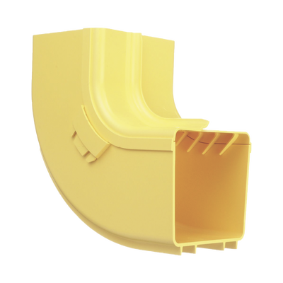 Bajada Vertical Interior de 90º con Tapa, Para uso con Canaletas 4X4 FiberRunner™, Color Amarillo