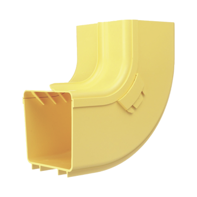 Bajada Vertical Interior de 90º con Tapa, Para uso con Canaletas 4X4 FiberRunner™, Color Amarillo
