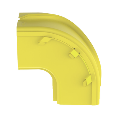 Bajada Vertical Exterior de 90º sin Tapa, Para uso con Canaletas 6X4 FiberRunner™, Color Amarillo