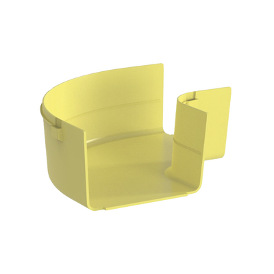 Ángulo Recto a 90º Horizontal, Para Canaletas FiberRunner™ 6X4, Color Amarillo