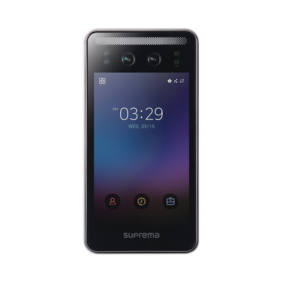 Face station F2 con detector de Cubre bocas, Lector Facial, Lector de tarjetas Móviles y lector de tarjetas RFID(125kHz EM & 13.56Mhz MIFARE) Compatible con BioStar2, Uso para Control de Acceso y Asistencia