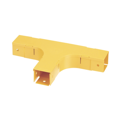 Accesorio en T Horizontal, Con Ángulos a 90º, Para Canaletas FiberRunner™ 2X2, Color Amarillo