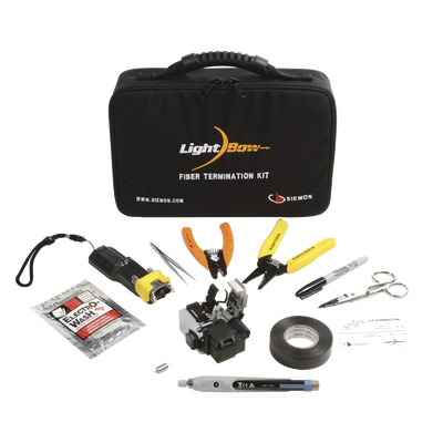 Kit de Herramienta "LightBow" para Terminación de Conectores de fibra óptica Pre-pulidos LC/SC, Monomodo o Multimodo