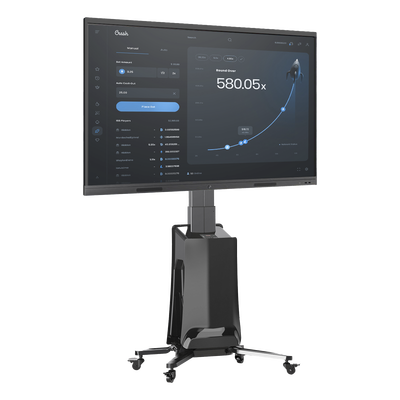 MONTAJE DE PISO MOVIL PARA PANTALLAS 55-80IN AJUSTABLE MOTORIZADO