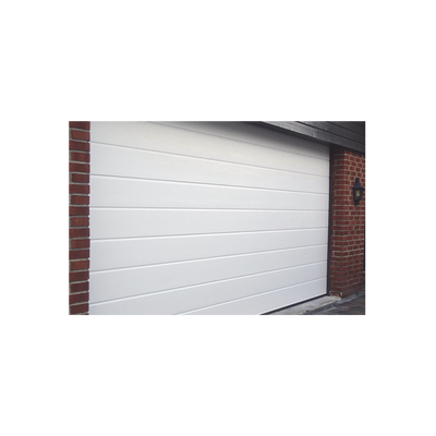 Puerta de Garage de Alta Calidad / Linea Central / Color Blanco 8X7 pies, AISLADA, Estilo Americana.