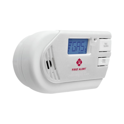 Detector Combo de Combinación de Gases Explosivos: Metano (GN), Propano (LP) y Monóxido de Carbono (CO), Con Pantalla Digital Retroiluminada, 120 Vca y Batería de Respaldo