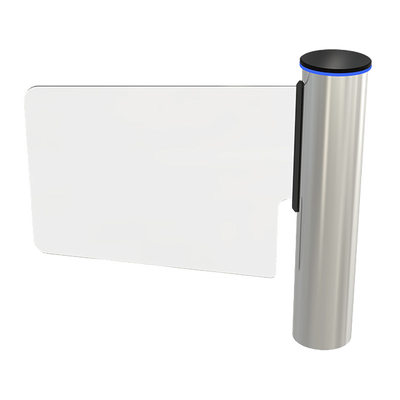 Torniquete Tipo Ala o Bandera Fabricado en Acero Inoxidable 304 con Hoja de Cristal Templado / Acceso Bidireccional con Corona LED