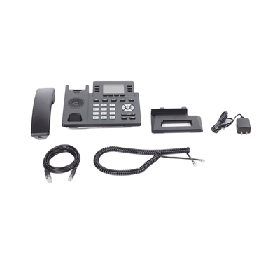 Teléfono IP Grado Operador, 3 líneas SIP con 6 cuentas, puertos Gigabit,PoE, pantalla a color 2.4", codec Opus, IPV4/IPV6 con gestión en la nube GDMS