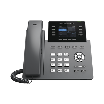 Teléfono IP Wi-Fi, Grado Operador, 8 líneas SIP con 4 cuentas, pantalla a color 2.8", puertos Gigabit, Bluetooth, PoE, codec Opus, IPV4/IPV6 con gestión en la nube GDMS