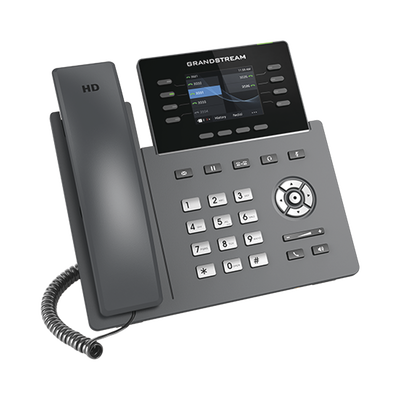 Teléfono IP Wi-Fi, Grado Operador, 8 líneas SIP con 4 cuentas, pantalla a color 2.8", puertos Gigabit, Bluetooth, PoE, codec Opus, IPV4/IPV6 con gestión en la nube GDMS