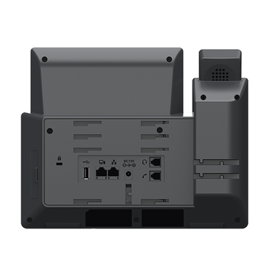 Teléfono IP Wi-Fi, Grado Operador, 14 líneas SIP con 6 cuentas, pantalla LCD 5", puertos Gigabit, Bluetooth, PoE, codec Opus, IPV4/IPV6 con gestión en la nube GDMS