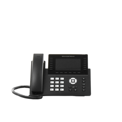 Teléfono IP Wi-Fi, Grado Operador, 14 líneas SIP con 6 cuentas, pantalla LCD 5", puertos Gigabit, Bluetooth, PoE, codec Opus, IPV4/IPV6 con gestión en la nube GDMS