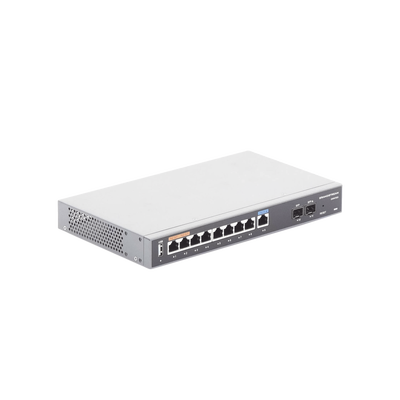 Router Gigabit VPN / Balanceador de cargas / 60,000 sesiones NAT / 9 puertos 10/100/1000 Mbps + 2 puertos SFP (WAN/LAN) / 1 puerto entrada PoE(af/at) / 2 puertos salida PoE (af/at) / Compatible con GWN Cloud.