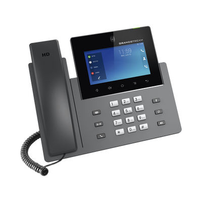 Videoteléfono IP GXV3450 para Android / Pantalla Táctil Capacitiva de 5 Pulgadas 1280 x 720 / Cámara CMOS de 2 Megapíxeles / Wi-Fi 5 y Bluetooth 5.0 / 16 Líneas SIP / PoE/PoE+ / Android 11 / Videoconferencia HD 720p