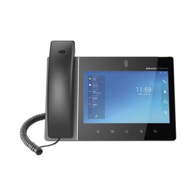 Teléfono IP Android 11, 16 líneas SIP con 16 cuentas, pantalla táctil 8", puertos Gigabit, Wi-Fi, Bluetooth, PoE, codec Opus, IPV4/IPV6 con gestión en la nube GDMS