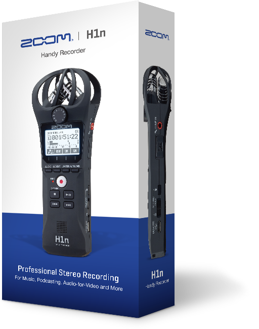 ZOOM H1n Kit de grabadora de audio, con pantalla antiviento, adaptador de CA, cable USB y estuche (negro)