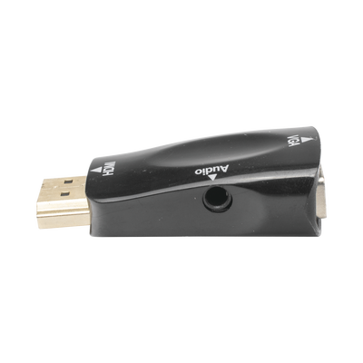 Adaptador (Convertidor) HDMI a VGA / HDMI Macho a VGA Hembra / Resolución 1920x1080 @ 60Hz / Adaptador de Audio de 3.5 mm / Chapado en Níquel