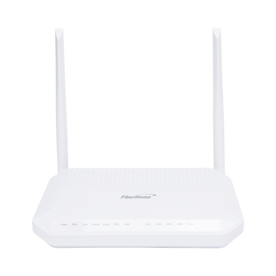ONU GPON WiFi (2.4/5 GHz), 2 Antenas de 5 dBi, Compatible con OLTs de Terceros, MIMO 2x2, 4 puertos Gigabit + 1 POTS + USB, conector SC/UPC, (Gestión WAN desde la Interfaz de la ONU)