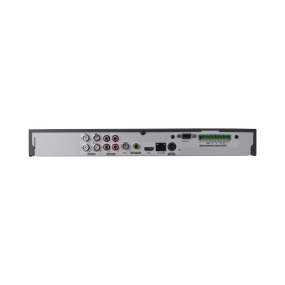 DVR 4 Canales Analógicos + 2 IP / 12TB Incluidos / Grabación hasta 8 MP / Soporta 4 Tecnologías (AHD, TVI, CVI, CVBS) / Entradas y Salidas de Alarma y Audio