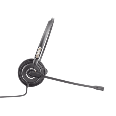 Diadema monoaural con tecnología antishock para teléfonos IP FANVIL y Polycom con micrófono de cancelación de ruido, larga durabilidad