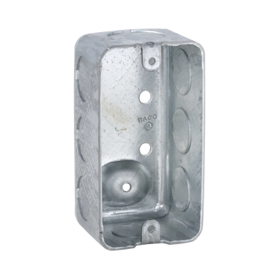 Caja (Chalupa) 4x2"/ Profundidad 1-7/8" / 7 Entradas de 1/2" y 1 de 3/4".