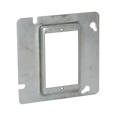 Sobretapa Cuadrada Galvanizada de 4 11-16", realce de 1/2".