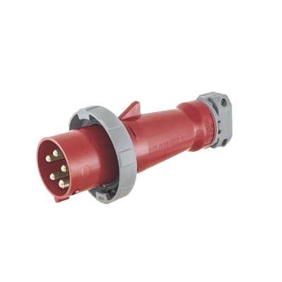 Clavija industrial de 30/32 A / 200/346 - 240/415 V - 220/380 - 240/415 V CA / 4 Polos 5 Hilos / IP69 y 4X.