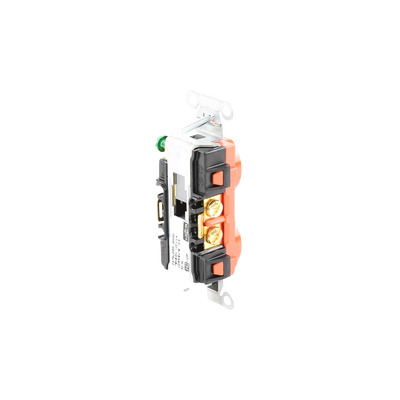 Contacto Dúplex Conexión a Tierra Aislada/ 15A 125V/ 2 polos 3 Hilos/ Nema 5-15R /Grado Comercial/ Color Naranja.