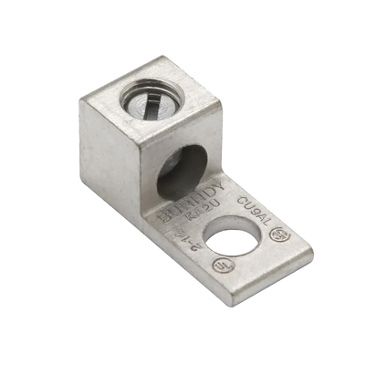 Terminal Universal de Aluminio/ 1 Orificio para Calibre 14- 6 AWG / Perno de 1/4" / AL-CU Estañado.