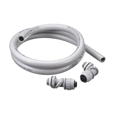 Kit de 6 pies de Tubería Liquidtight PolyTuff y 2 Conectores Rectos de 1/2".