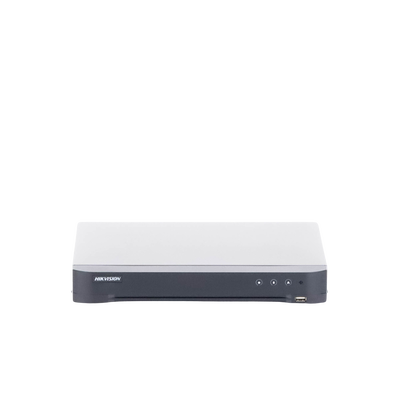 DVR 4 Canales TurboHD + 4 Canales IP / 8 Megapixel (4K) / Audio por Coaxitron / 1 Bahía de Disco Duro / Salida de Video en Full HD / H.265+