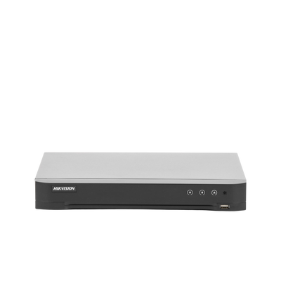 DVR 8 Canales TurboHD + 4 Canales IP / 5 Megapixel Lite - 3K Lite / Acusense (Evita falsas alarmas) / Audio por Coaxitron / 1 Bahía de Disco Duro / Reconocimiento Facial (Base de Datos) / H.265+ / Salida de Video en Full HD