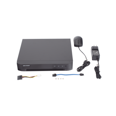 DVR 8 Canales TURBOHD + 4 Canales IP / 5 Megapixel Lite - 3K Lite / Audio de Dos Vías por Coaxitron / Reconocimiento Facial / ACUSENSE (Evista falsas alarmas) / 1 Bahía de Disco Duro / Salida de Video en Full HD