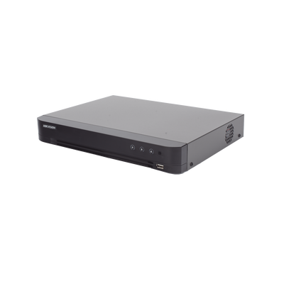 DVR 8 Canales TURBOHD + 8 Canales IP / 8 Megapixel (4K) / Audio por Coaxitron / ACUSENSE / Reconocimiento Facial / 1 Bahía de Disco Duro / Salida de Video en 4K / H.265+