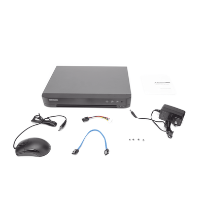 (ACUSENSE / Evita Falsas Alarmas) DVR 4 Megapixel / 16 Canales TURBOHD + 8 Canales IP / 1 Bahía de Disco Duro / Audio por Coaxitron / Salida de Vídeo en Full HD