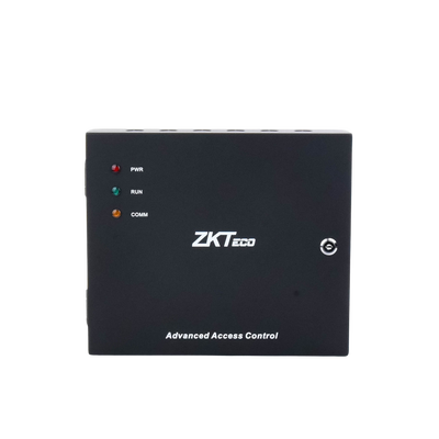 Controlador de acceso / 4 PUERTAS / Biometría Integrada / Hasta 3,000 Huellas / 30,000 Tarjetas / Incluye Gabinete y Fuente de Alimentación 12Vcc/5A compatible con ZKACCESS 3.5