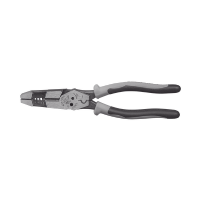 Pinza Híbrida con Ponchadora de 8". Pela Cable Sólido de 10-14 AWG y Cable Trenzado de 12-16 AWG